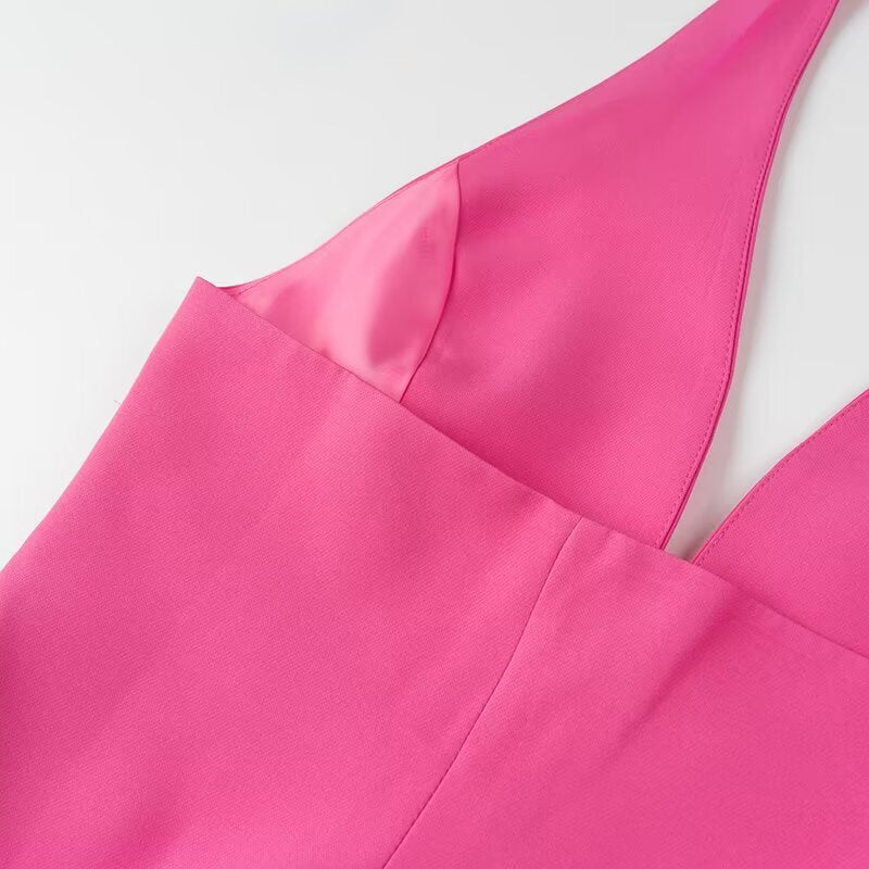 Dame Elegant halterneck top med innovativt spænde design Stilla