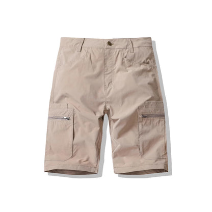 Herrer Funktions-Cargoshorts med praktiske lynlåslommer Stilla