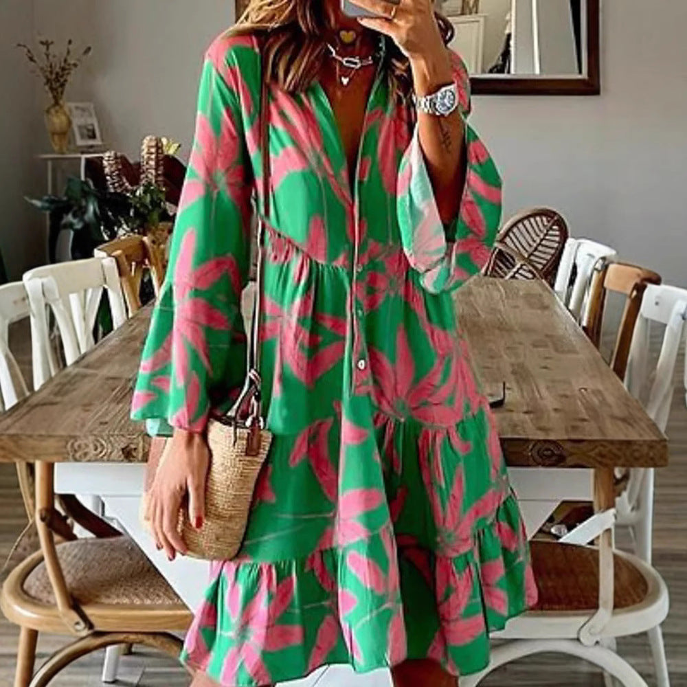 Dame afslappet sommerkjole med blomster mønstre Stilla