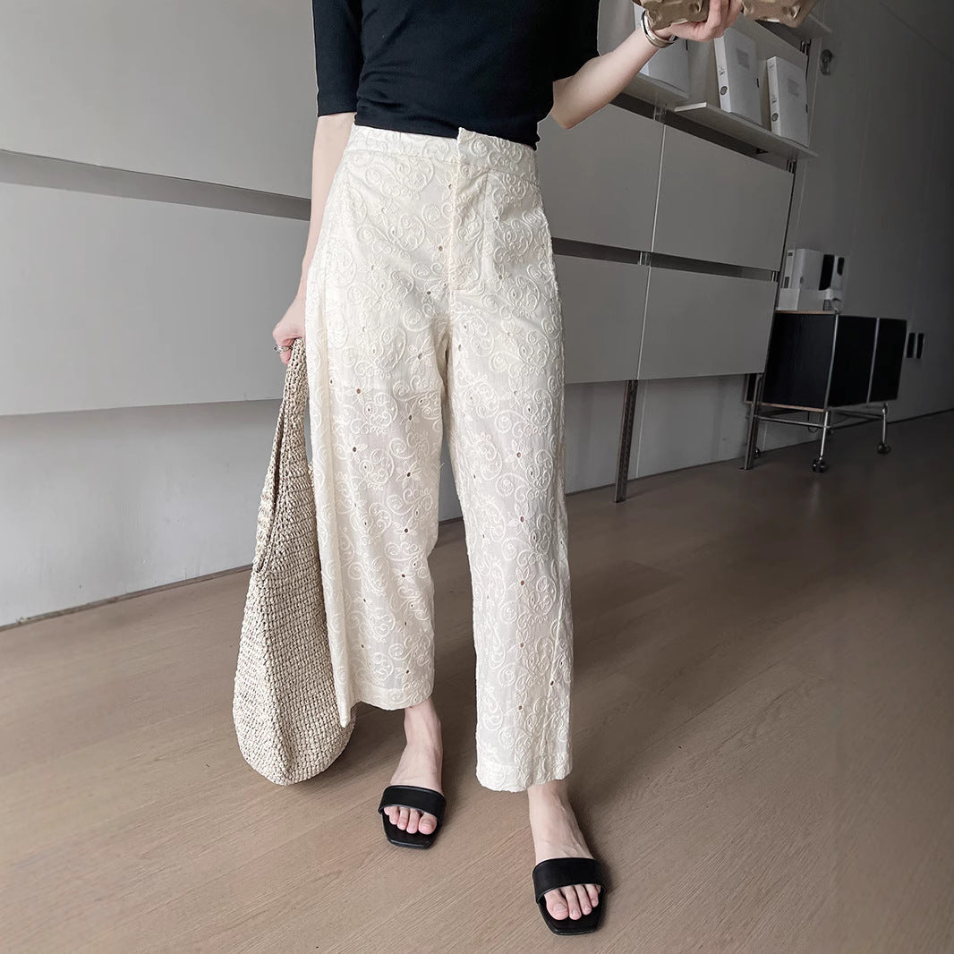 Dame elegant bomuldsbukser Stilla