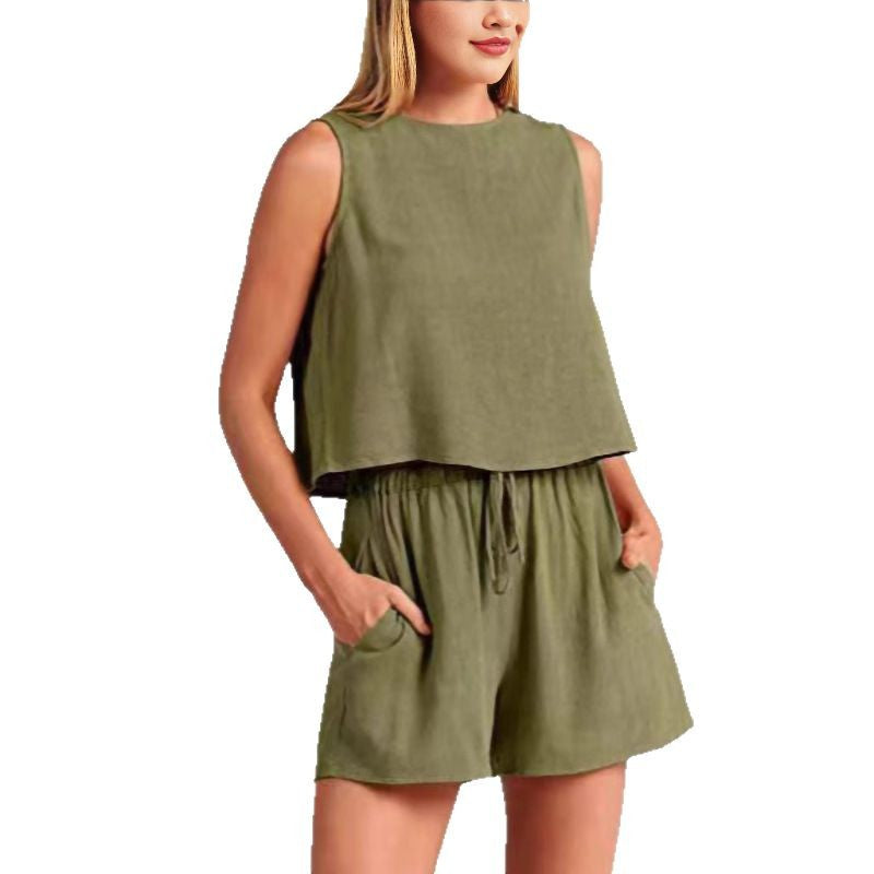 Dame Løst Jumpsuit i let materiale med justerbar talje Stilla