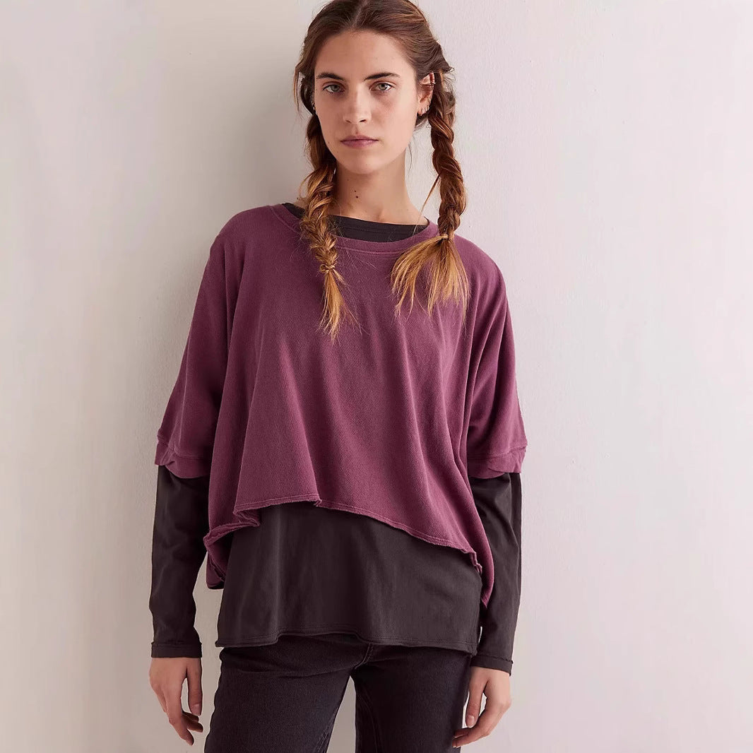 Dame afslappet cropped T-shirt med løs pasform Stilla