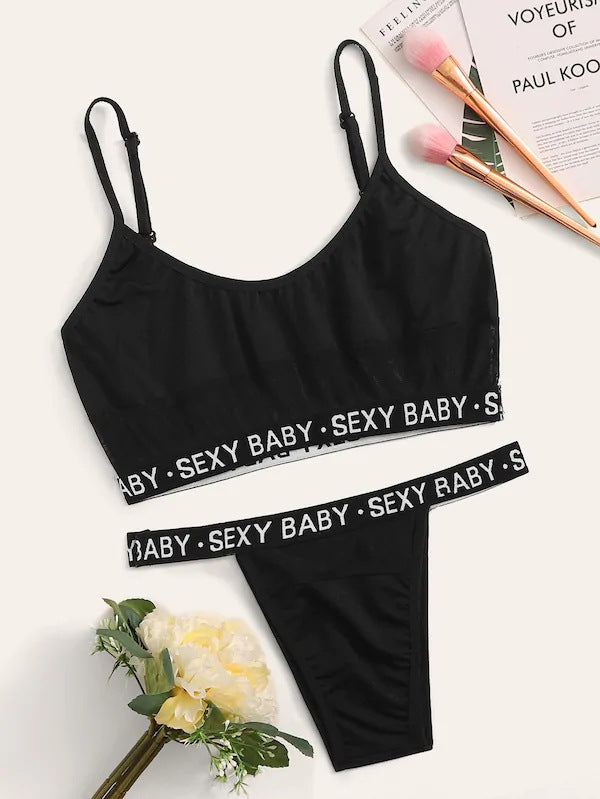 Dame Elegant Bralette og String Sæt Stilla