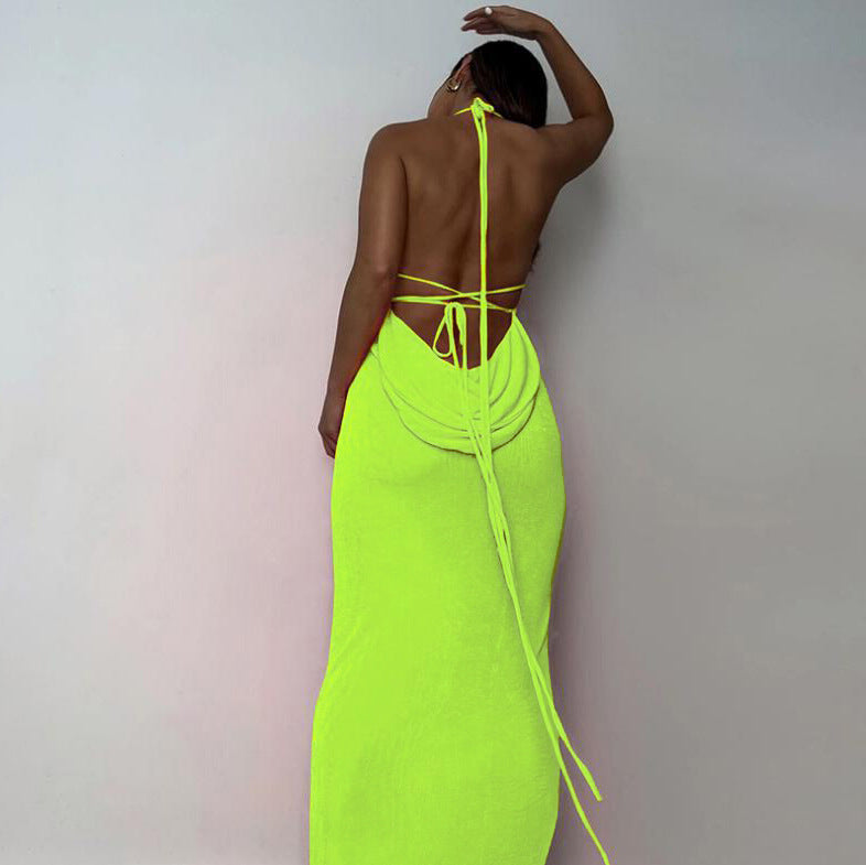 Dame Elegant Draperet Slipkjole Stilla