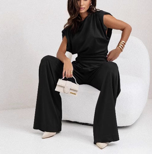 Dame Sophisticated Bredbenet Jumpsuit Stilla