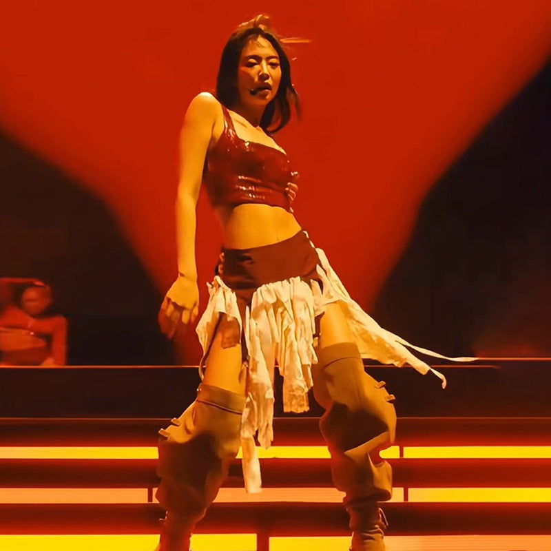 Dame Elegant glitrende overdel med spændende indsats og attraktive detaljer Stilla