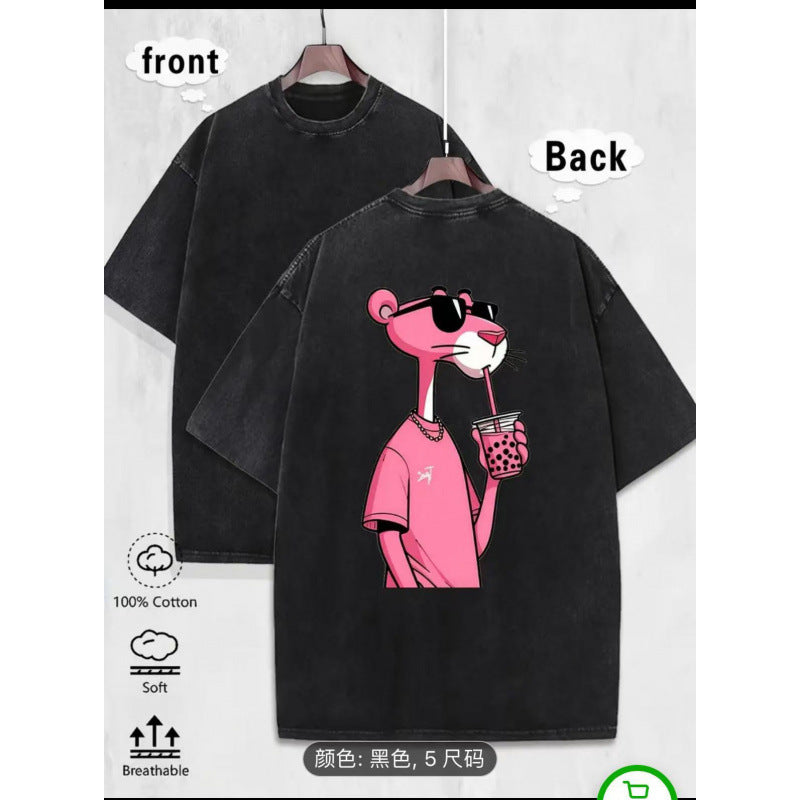 Dame Oversized T-shirt med unikt print Stilla
