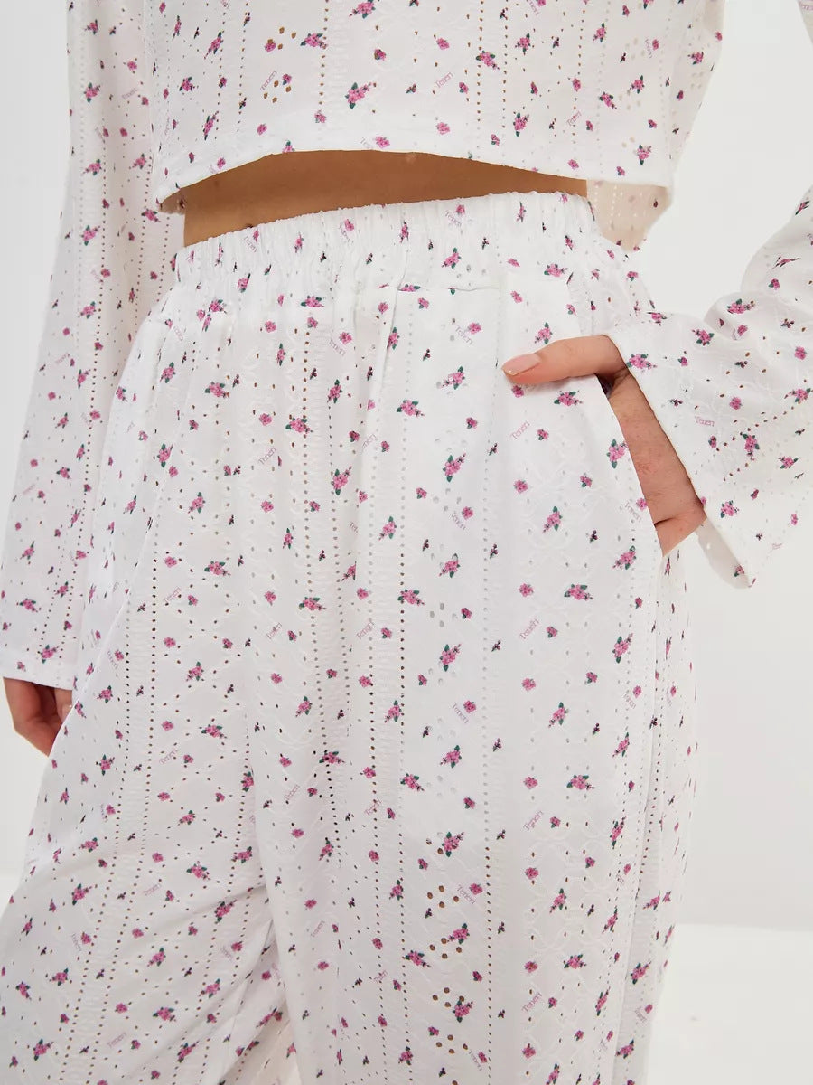 Dame afslappet Crop-Top og Joggingbukser Sæt Stilla