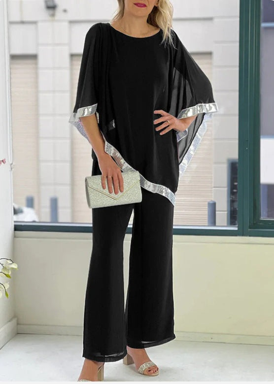 Dame Elegant Chiffon To-delt Sæt Stilla