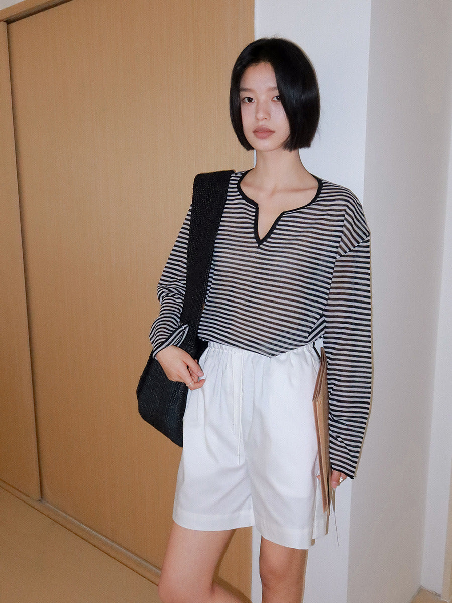 Dame afslappede shorts med elastisk liv og praktiske lommer Stilla