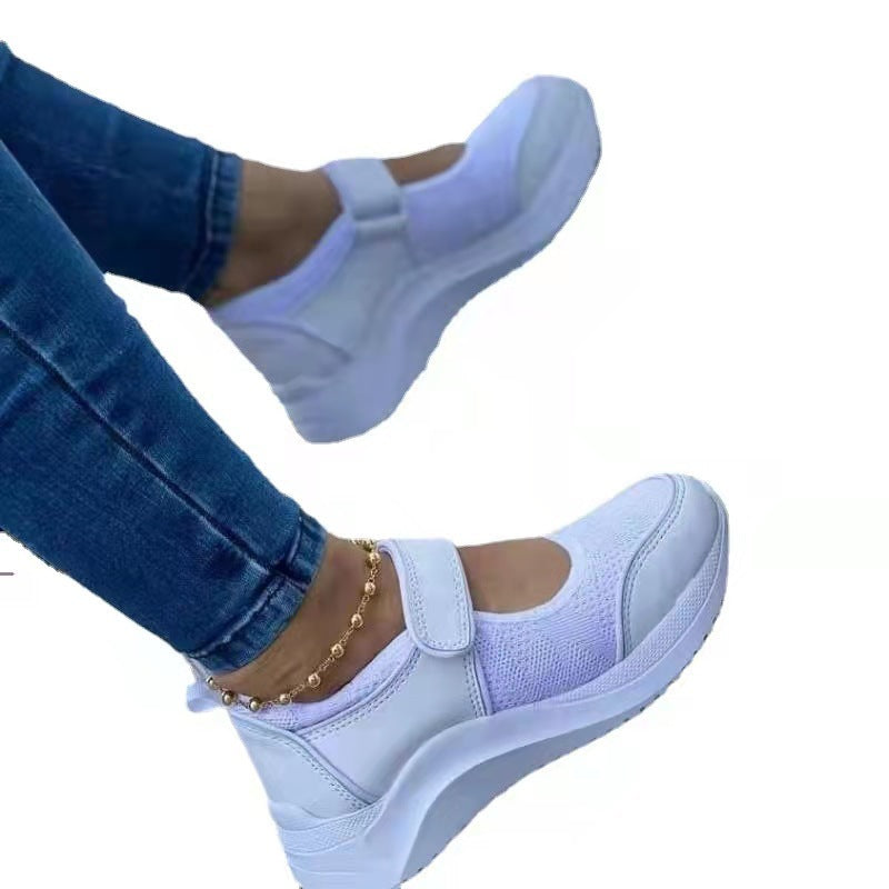 Dame elegante sportssko med justerbar velcro Stilla