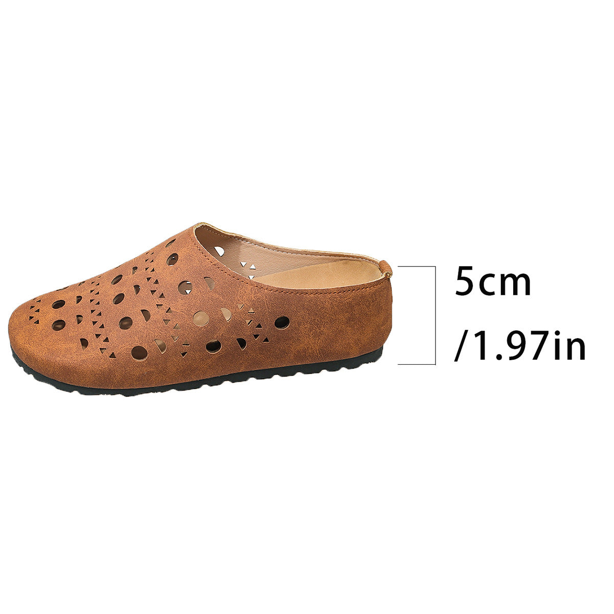 Dame Åben-Tøfler med perforeret design og komfortabel såleform Stilla