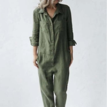 Dame afslappet jumpsuit med struktureret design Stilla