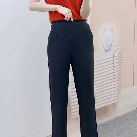 Dame Elegant Høj Talje Stofbukser med komfortabel Stretch og sidelommer Stilla