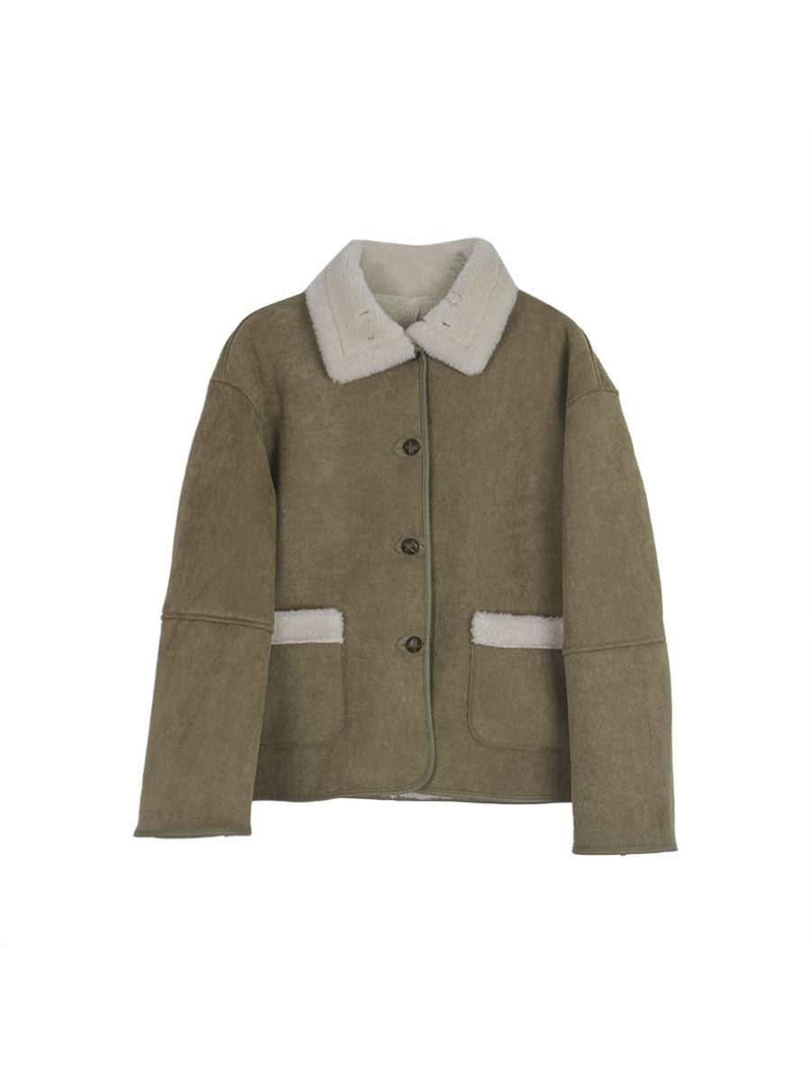 Dame elegant jakke med blødt inderfor og klassisk krave Stilla