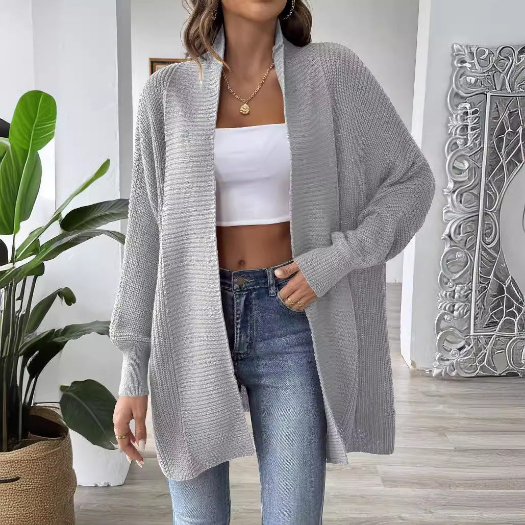 Dame Åben Strikjakke med afslappet pasform og blødt materiale Stilla