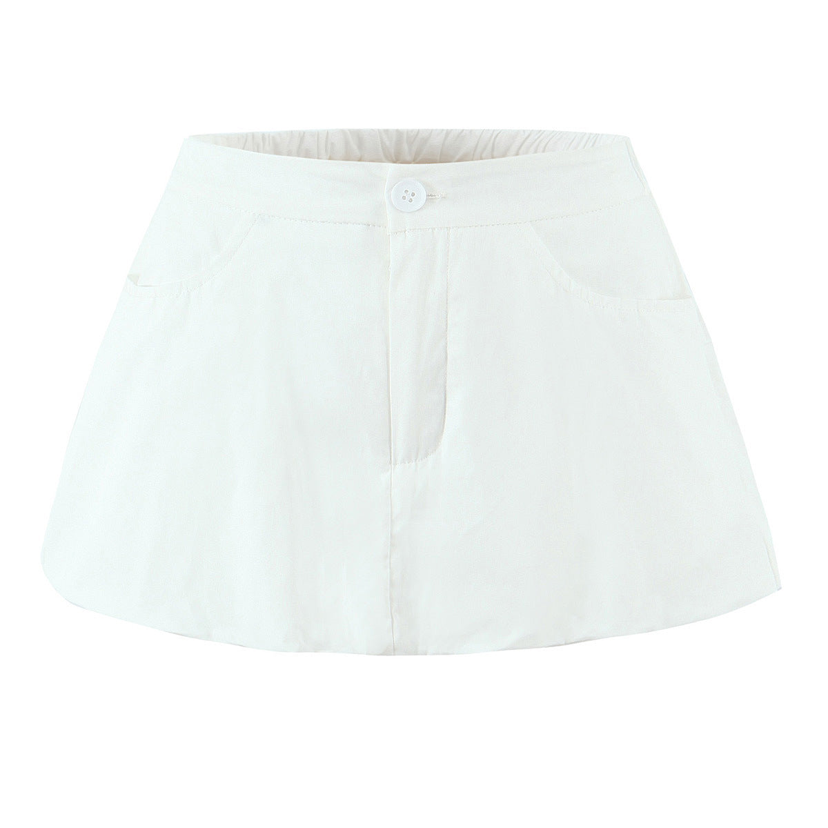 Dame afslappet A-linje nederdel med praktiske lommer og elastisk talje Stilla