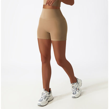 Stilla | Ice Silk Nude Feel Sport Shorts Hurtigttørrende Slim Yoga Bukser