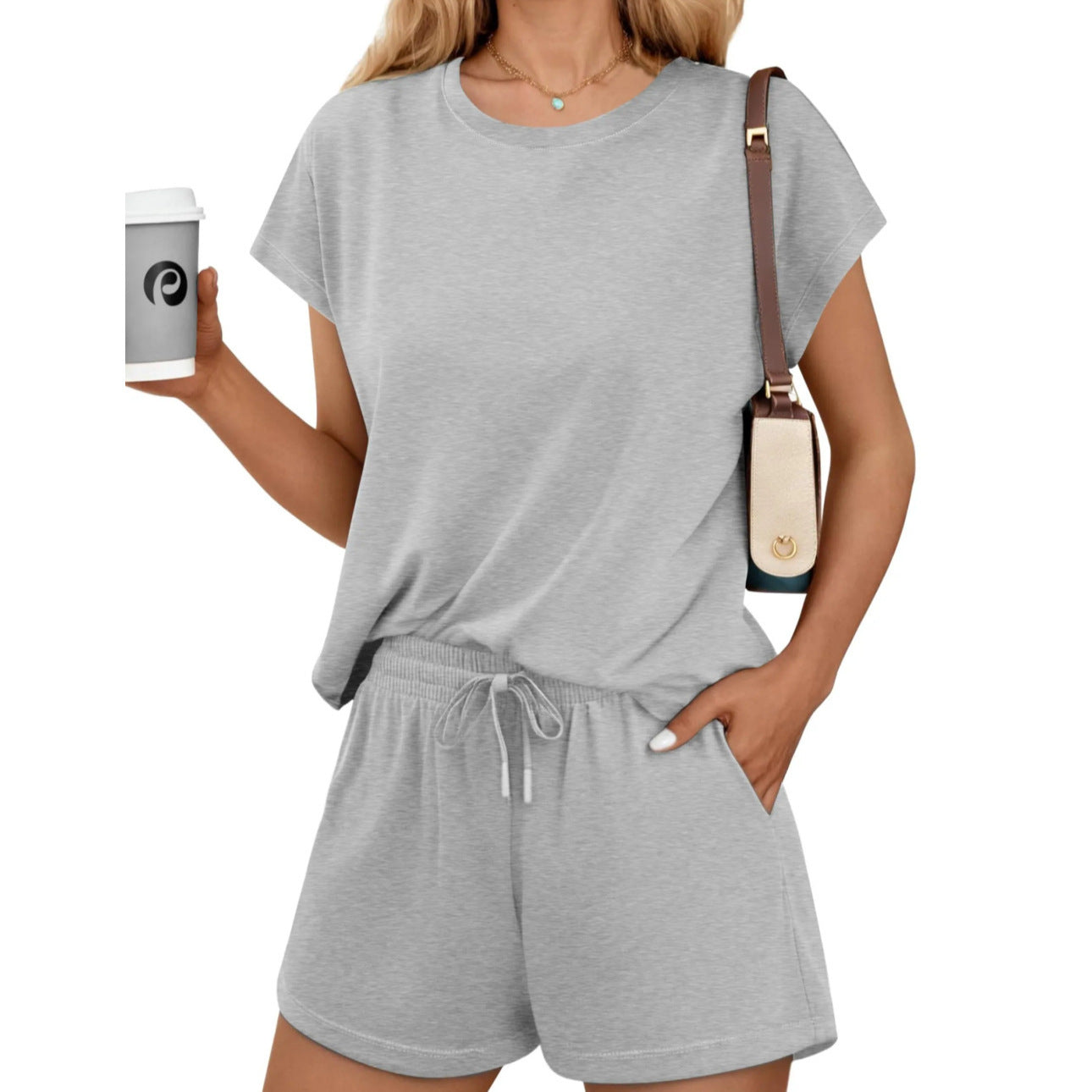 Dame afslappet fritidssæt med elastisk talje og behagelig pasform Stilla