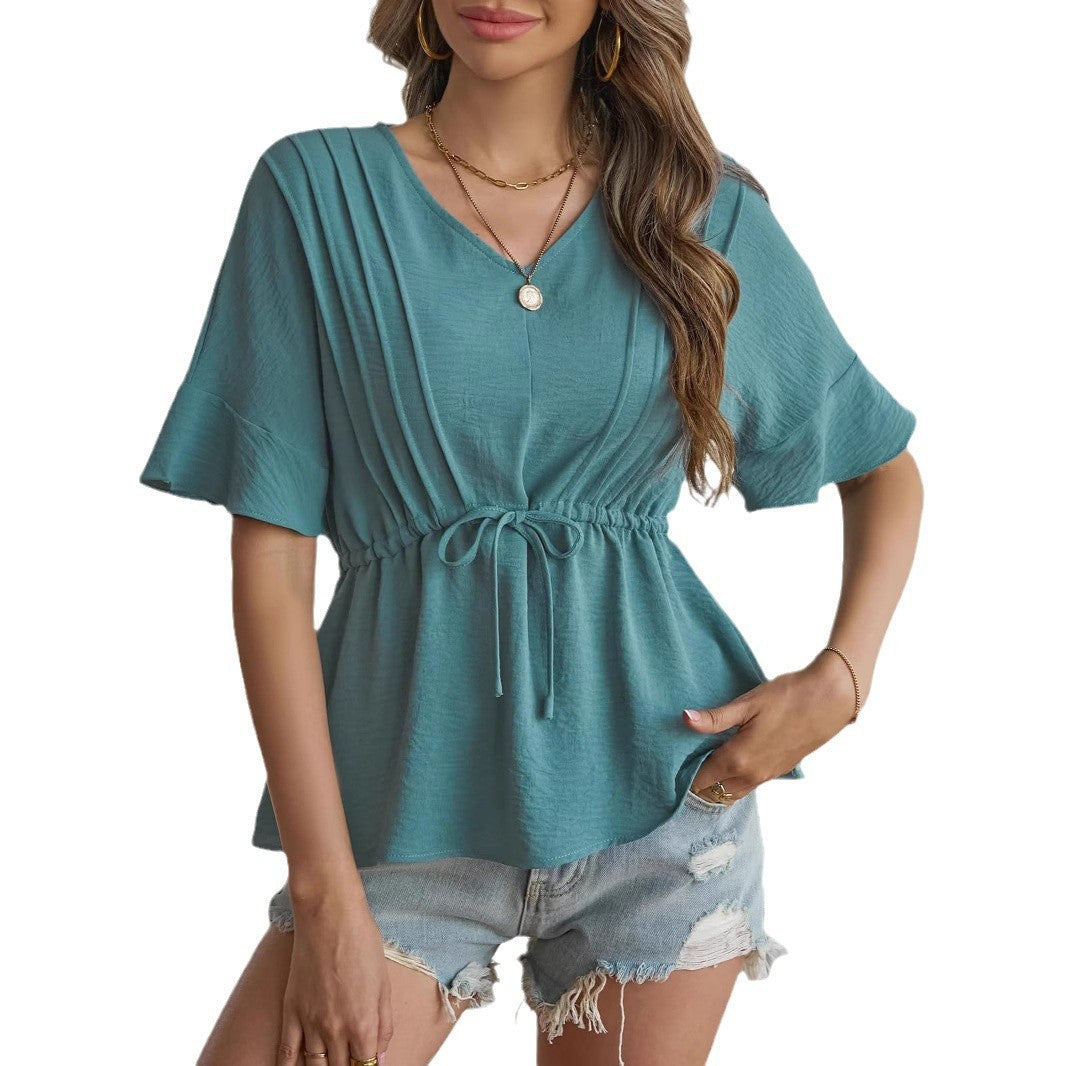 Dame afslappet slip-shirt med taljejustering Stilla