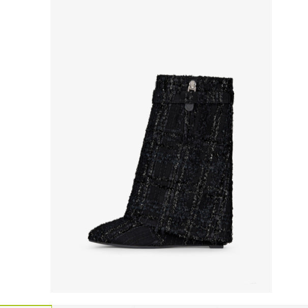 Femme Textured High-Cut Ankelstøvler med dekorative spænder Stilla