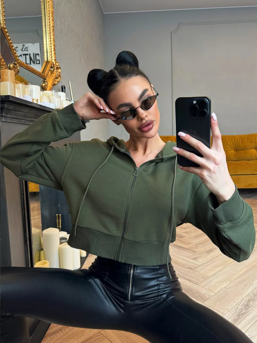 Dame cropped hættetrøje Stilla