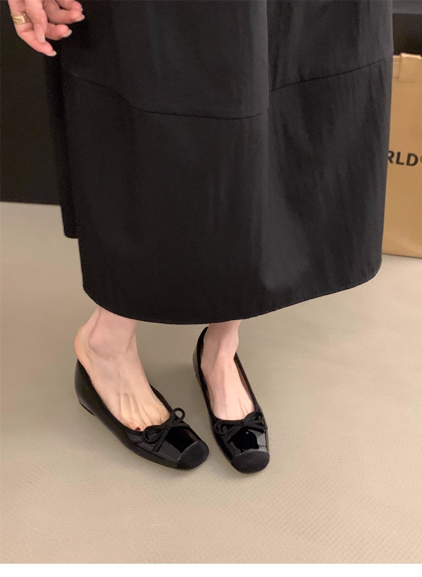 Dame ballerina sko med elegant sløjfedetalje Stilla