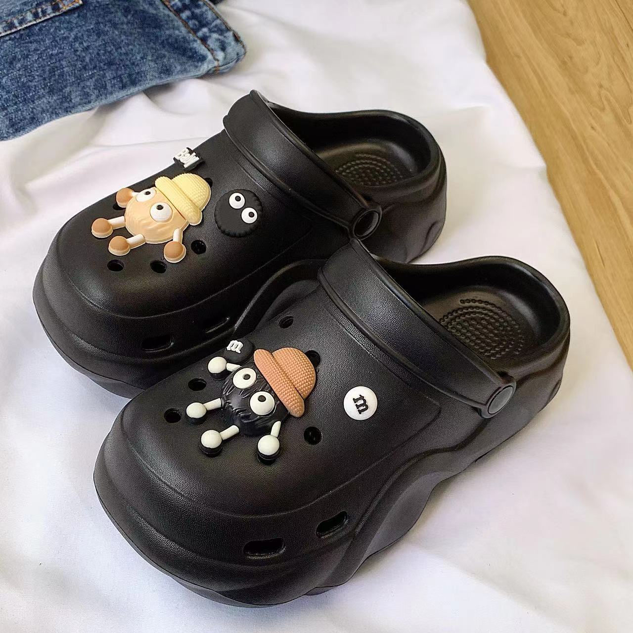 Dame dyre-motiverede komforttræsko med kreative tilbehør Stilla