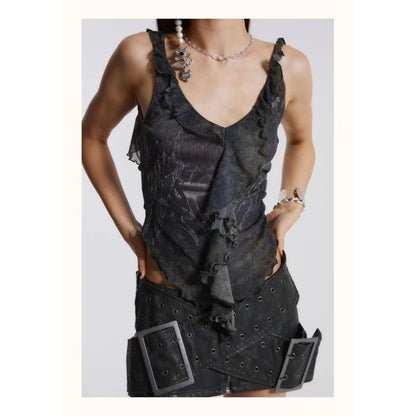 Dame Rynke asymmetrisk Bodysuit Stilla