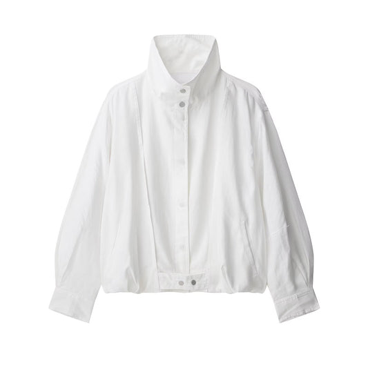 Dame afslappet overgangsjakke med høj krave og praktiske lommer Stilla