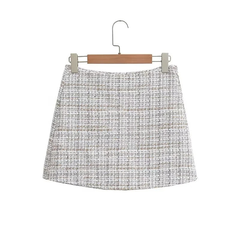 Dame Tweed-shorts med elegant struktur og høj taljeudskæring Stilla