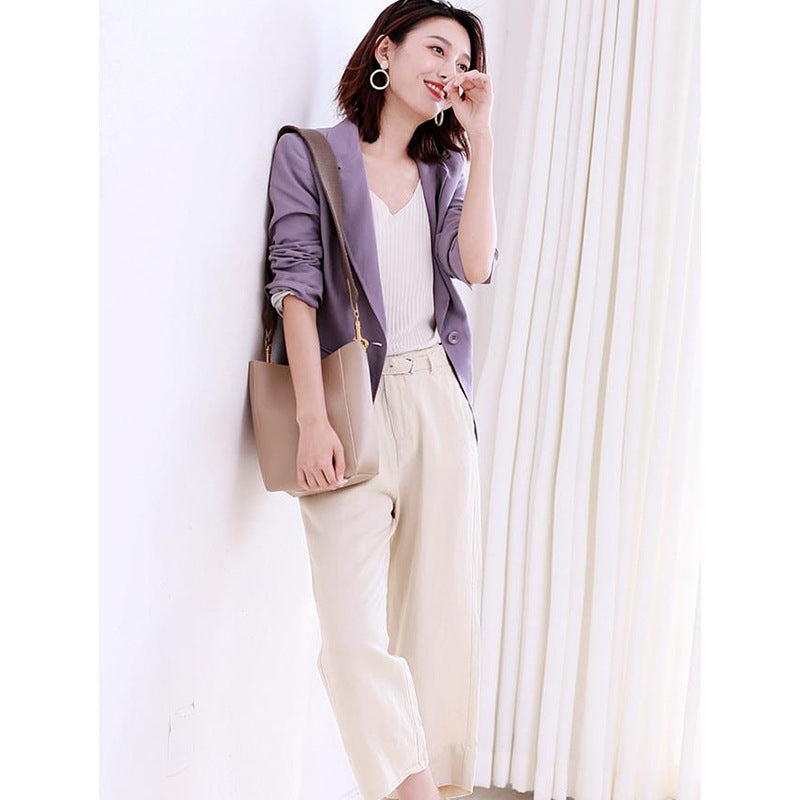 Dame elegant blazer med moderne snit og smart revers Stilla