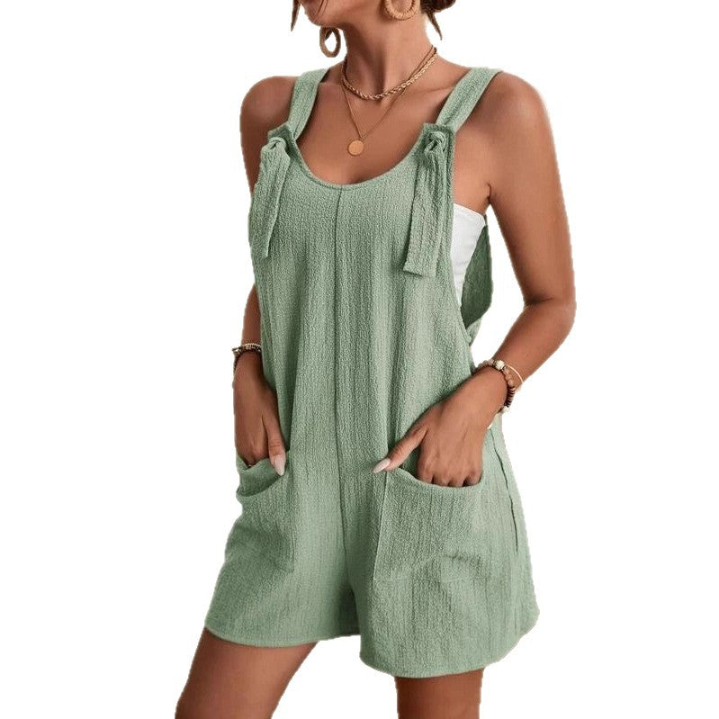 Dame sommerlig jumpsuit med justerbare stropper og praktiske lommer Stilla