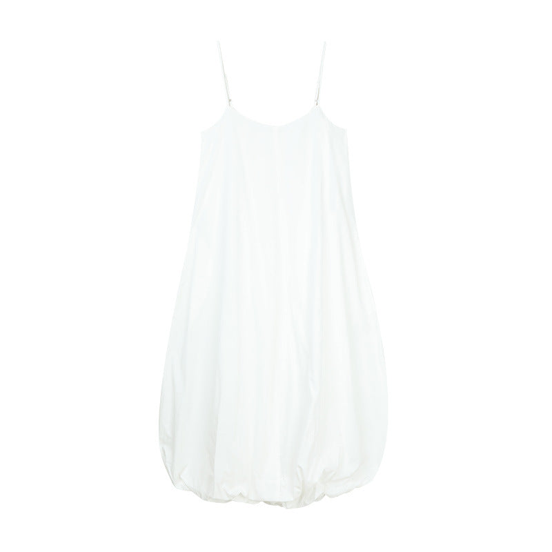 Dame afslappet maxikjole med elastisk sømme og justerbare stropper Stilla