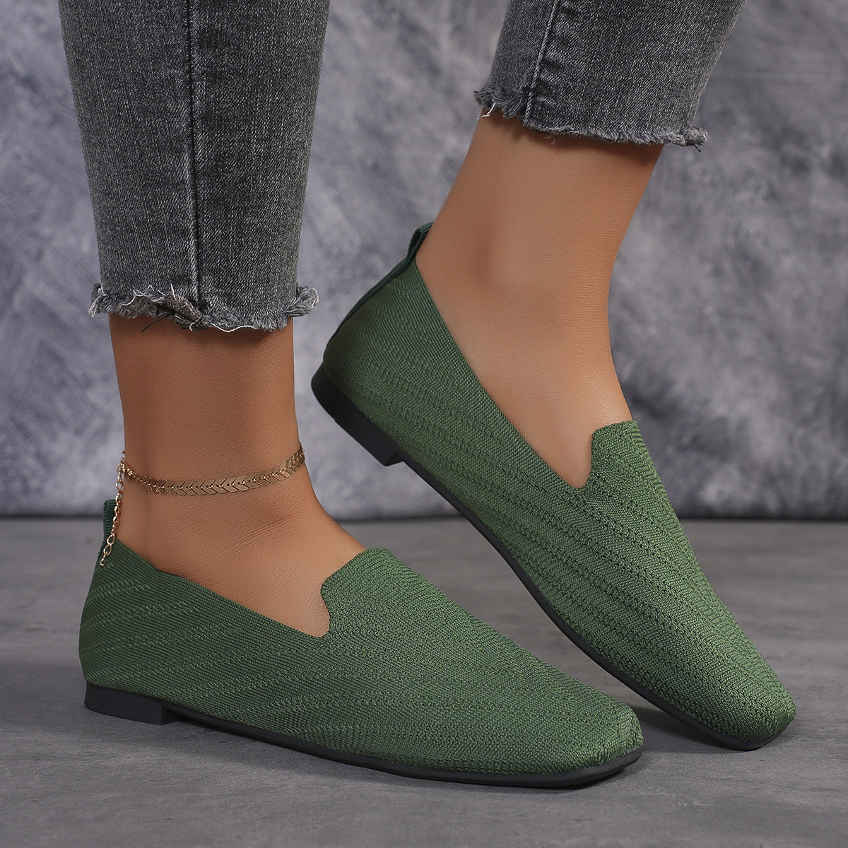 Dame elegante Loafers med åndbart stof og skridsikker sål Stilla