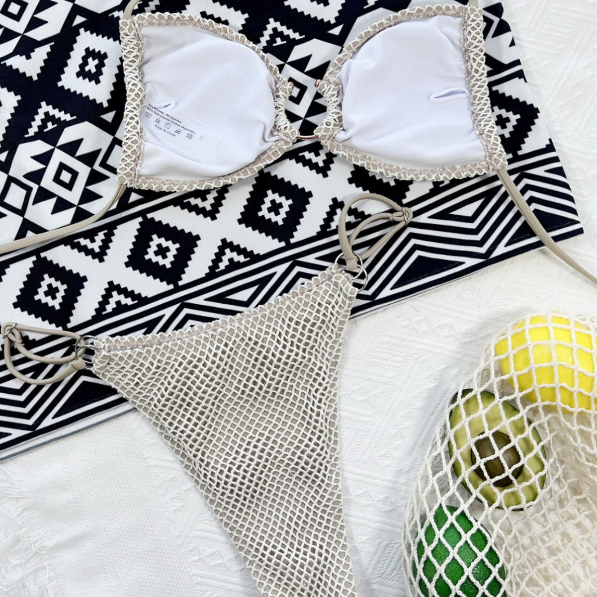 Dame Bikini med netdesign Stilla