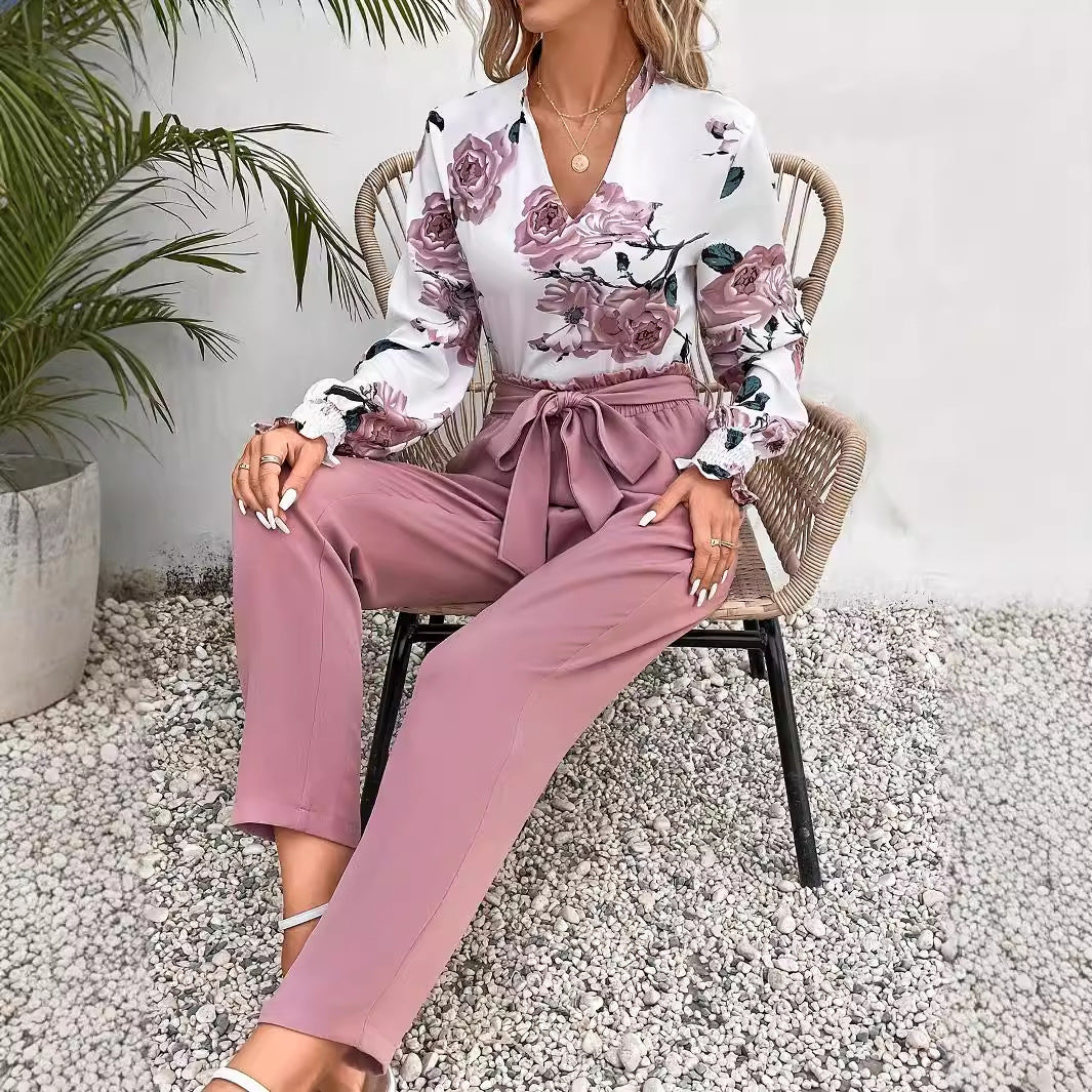 Dame elegant bluse og tidløs bukser Stilla