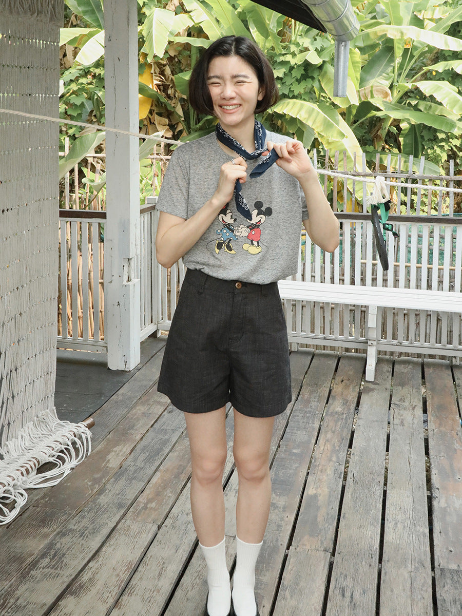 Dame afslappede Cargo-shorts med praktiske lommer og høj talje Stilla