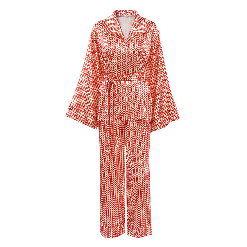 Dame elegant Jumpsuit med løse ærmer og taljebælte Stilla
