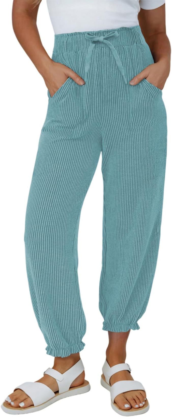 Dame afslappede jogbukser med elastisk talje og sidelommer Stilla