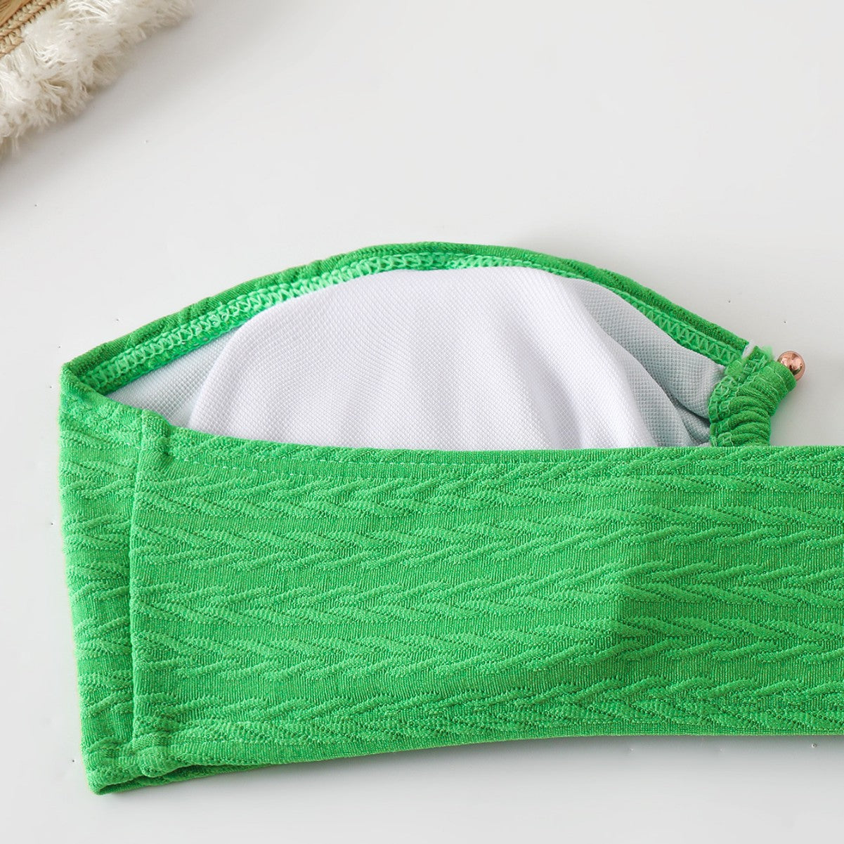 Dame elegant bandeau-bikini-sæt med justerbare bånd Stilla