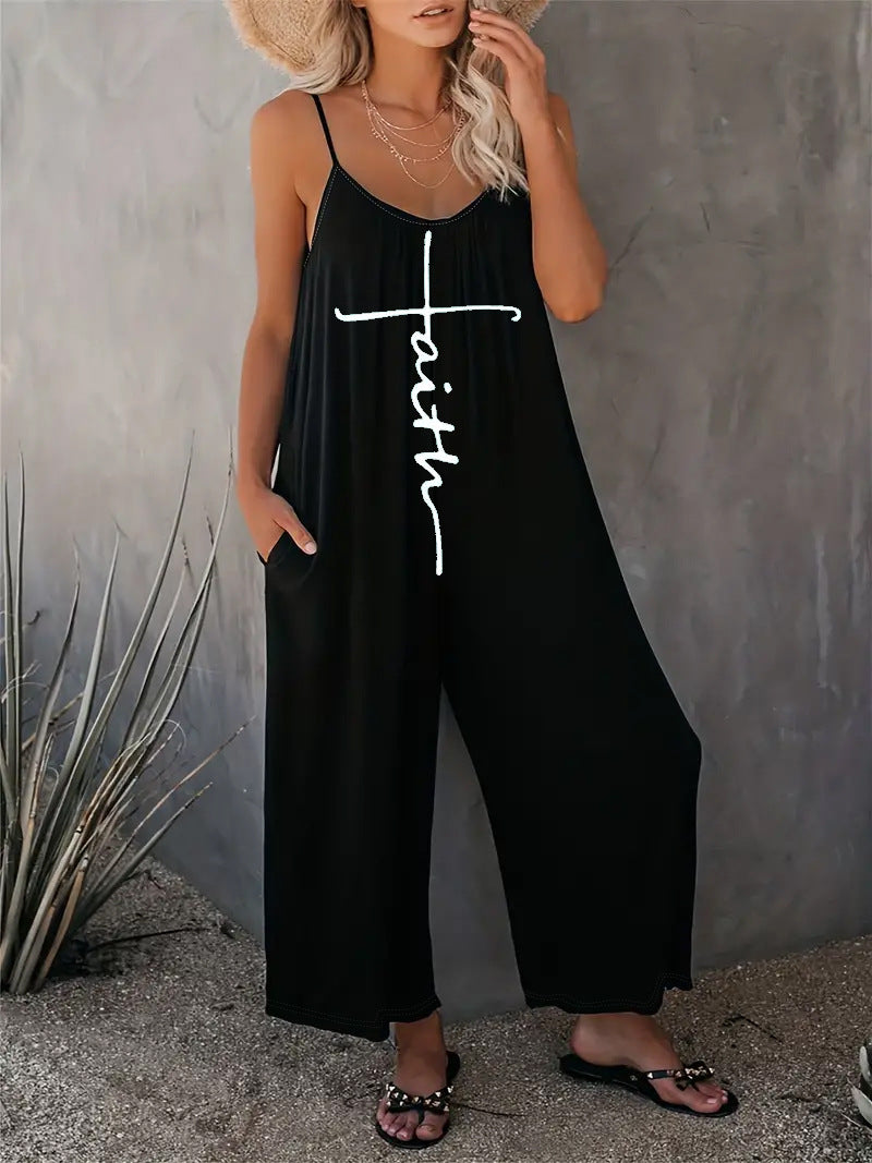 Dame Casual Jumpsuit med løs pasform og praktiske lommer Stilla