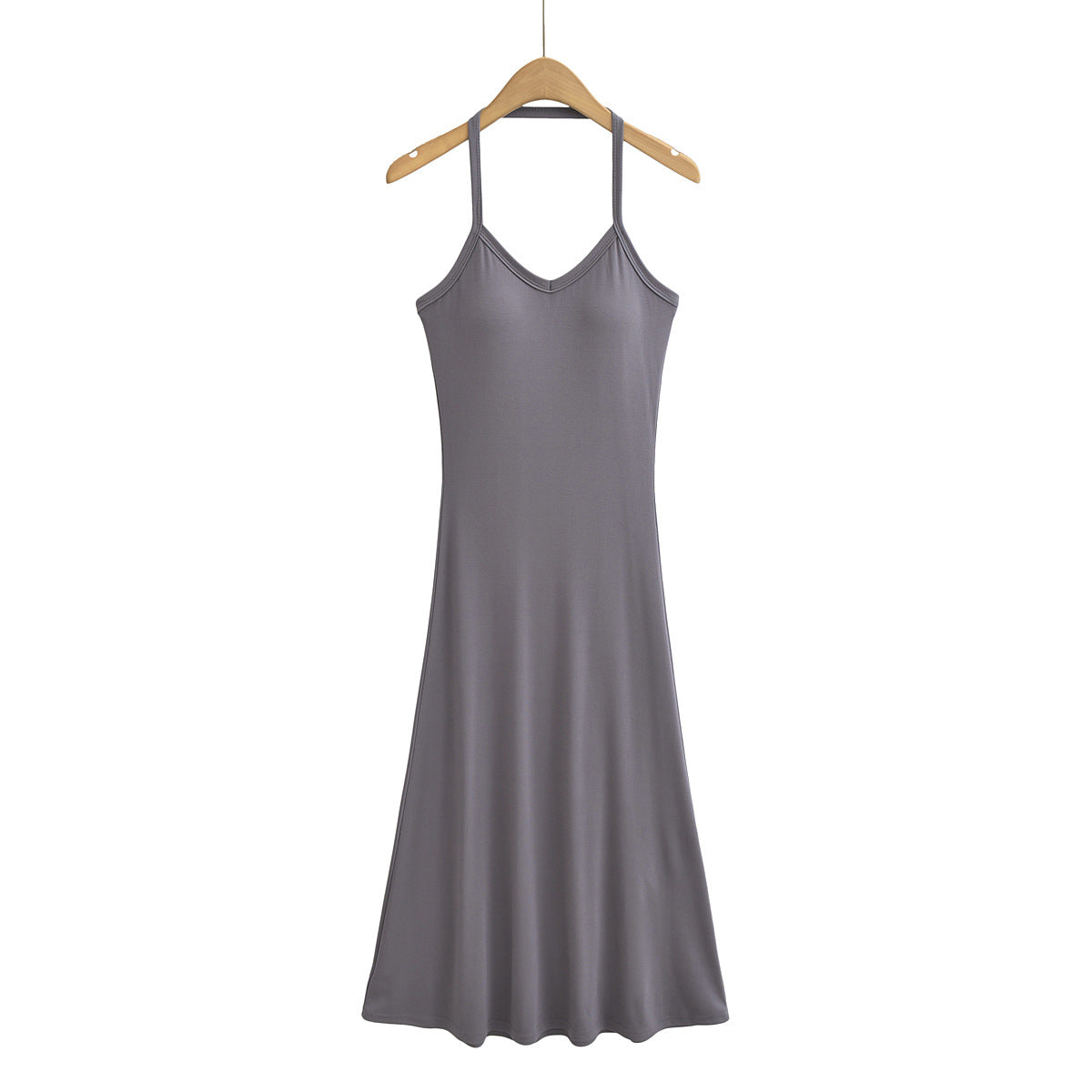 Dame afslappet spaghetti-strop kjole lavet af blødt stof med elegant snit Stilla