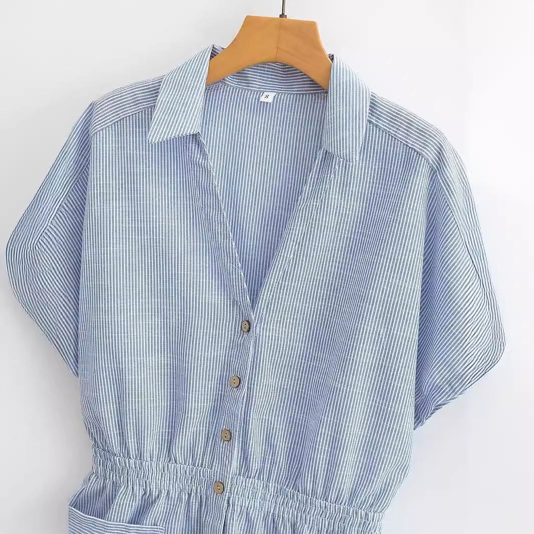 Dame jumpsuit med elastisk talje og praktiske lommer Stilla