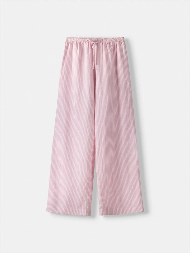 Dame afslappede sommerbukser med sidelommer og elastisk linning Stilla