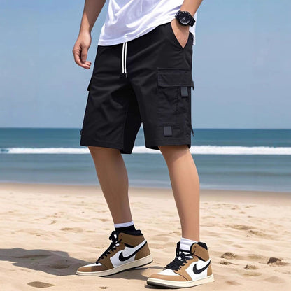 Herrer Cargo-Shorts med praktiske sidelommer og elastisk talje Stilla