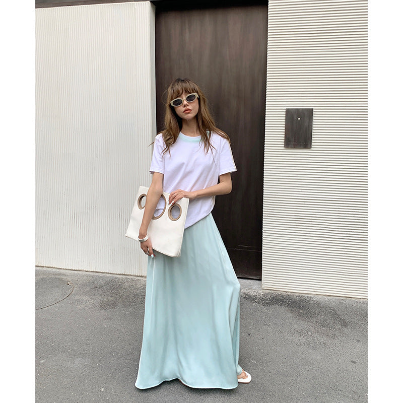 Dame afslappet skjortekjole med moderne rygudskæring og løs silhuet Stilla