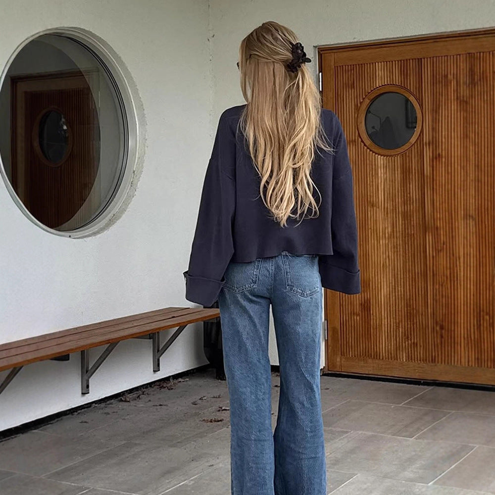 Dame afslappet Oversized-jakke med brede ærmer Stilla