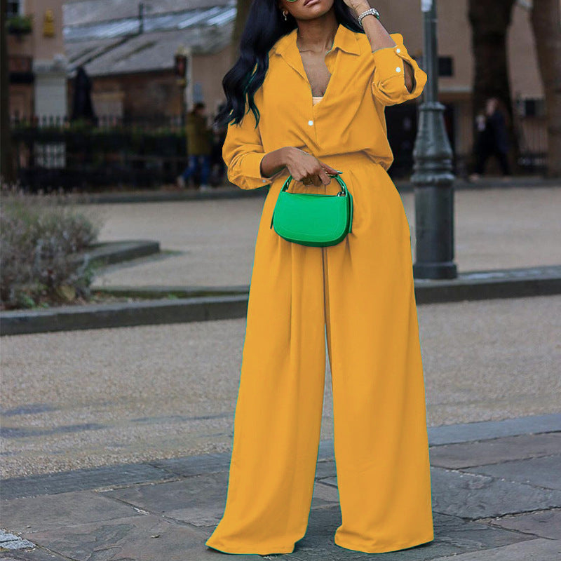 Damer Løs Jumpsuit med bredt ben og elegant knaplukning Stilla