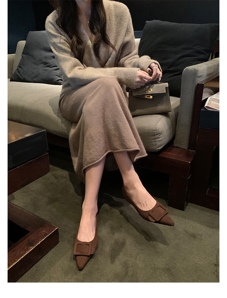 Dame Elegant Blondeindsat Tøfler med Dekorativ Bue Stilla